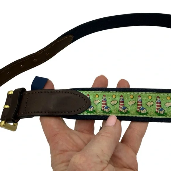 Vineyard Vines Lighthouse Belt 38 Green - Picture 4 of 15